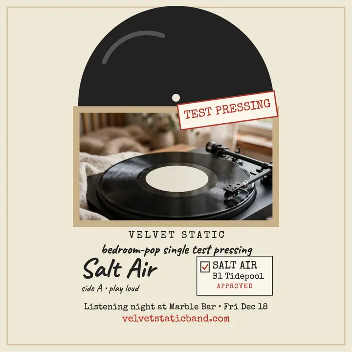 Velvet Static test pressing listening post template