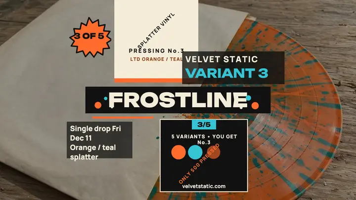 Velvet Static Frostline vinyl drop thumbnail template