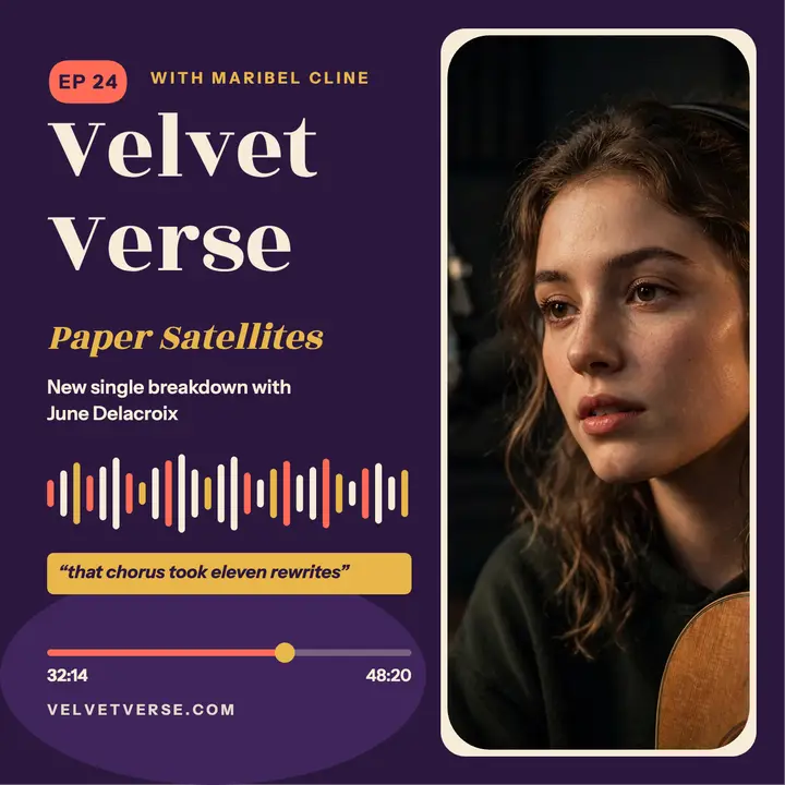 Velvet Verse songwriting podcast cover template