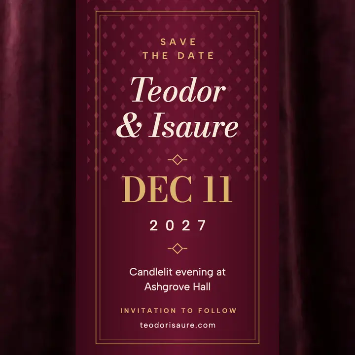 Teodor and Isaure save the date template