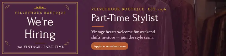 Velvethour Boutique hiring banner template