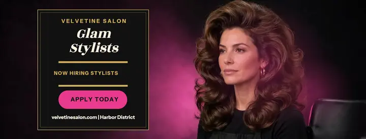 Velvetine Salon glam stylists hiring cover template