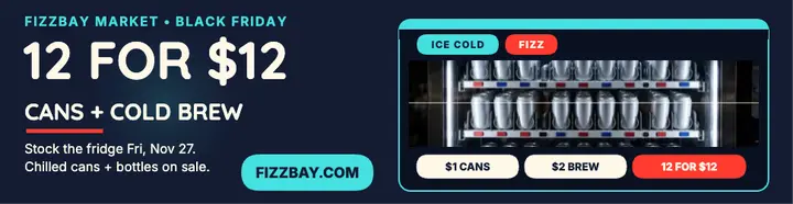 Fizzbay Black Friday drinks billboard: black friday drinks billboard template