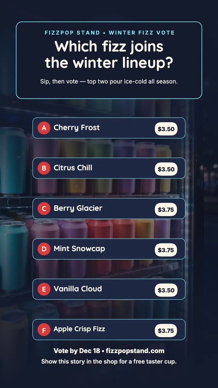 Fizzpop Stand winter fizz vote story template