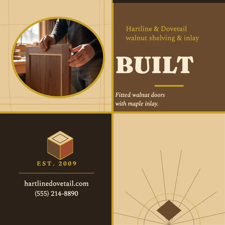 Hartline veneer carpentry promo: carpentry promo post template