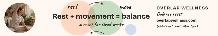 Overlap Wellness balance reset cover: wellness linkedin cover template