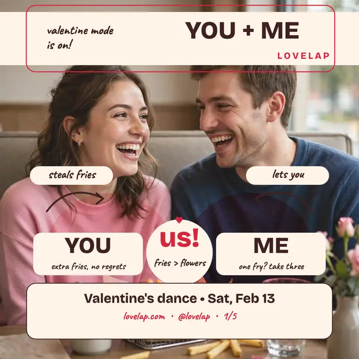 Lovelap you plus me Valentine post template