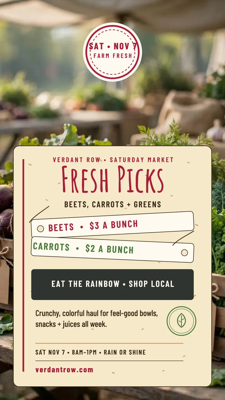 Verdant Row market picks story template