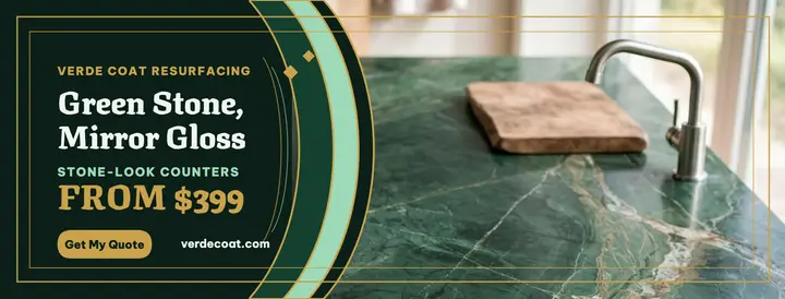 Verde Coat green stone counter cover template