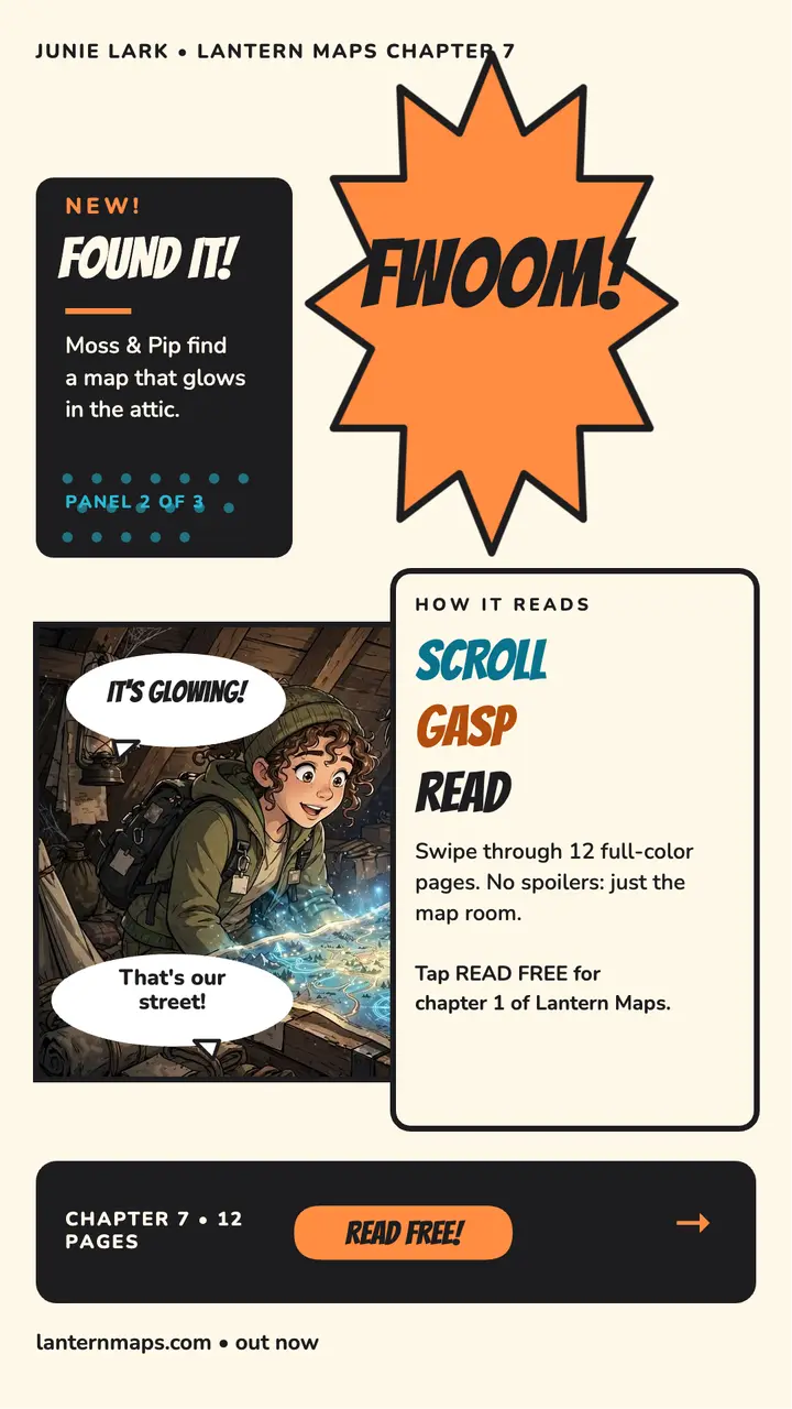 Lantern Maps comic book promo story template
