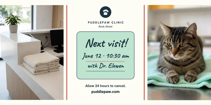Puddlepaw next visit card template