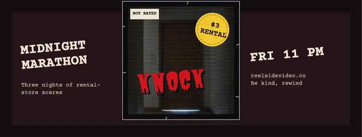 Knock midnight rental night template
