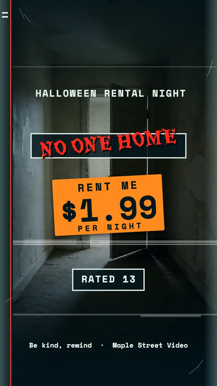 No One Home rental night template
