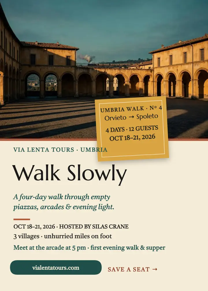 Via Lenta Umbria walk invitation template