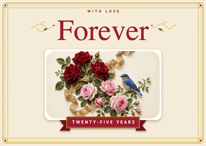 Forever Victorian scrap anniversary certificate template