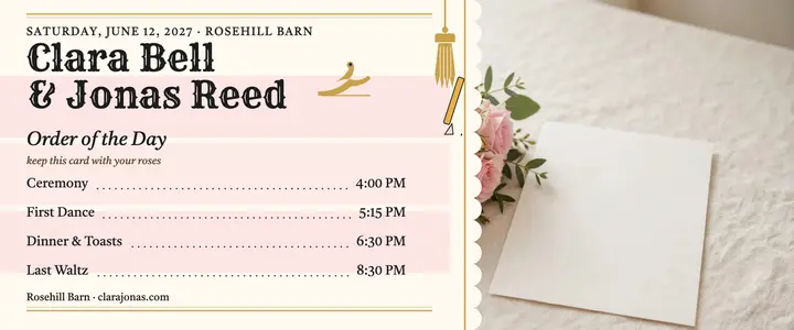 Clara Bell and Jonas Reed Victorian ticket template
