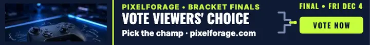 Pixelforage Viewers Choice bracket vote ad template