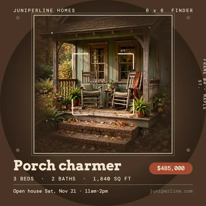 Viewfinder porch cottage listing, square post template