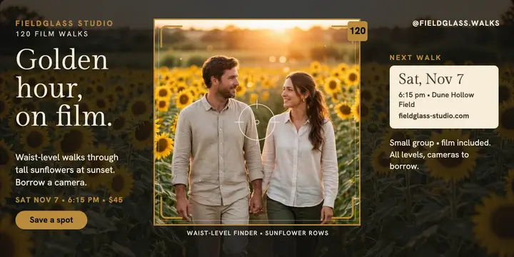 Fieldglass sunflower film walk post template