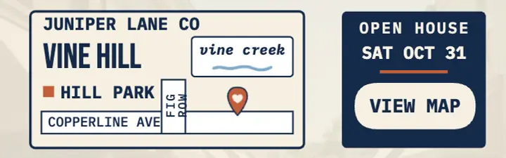 Vine Hill map guide mobile banner: neighborhood guide banner template