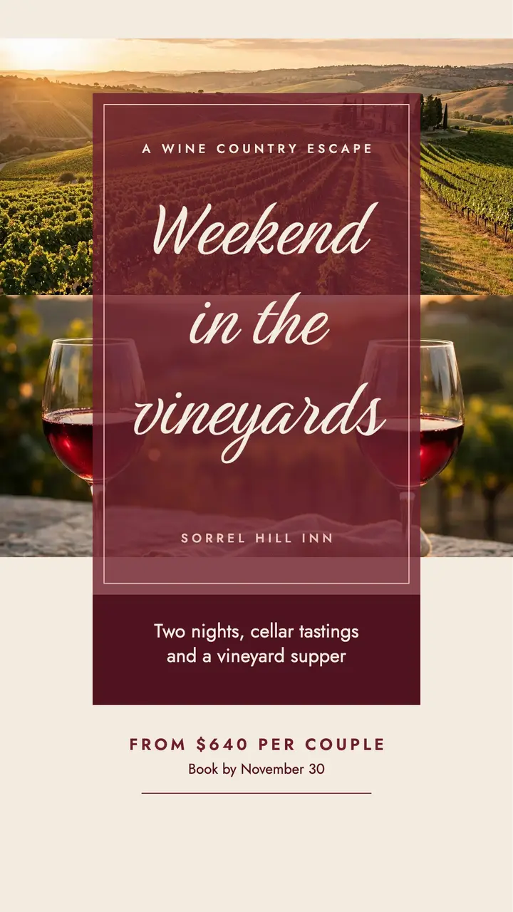 Weekend in the Vineyards story template