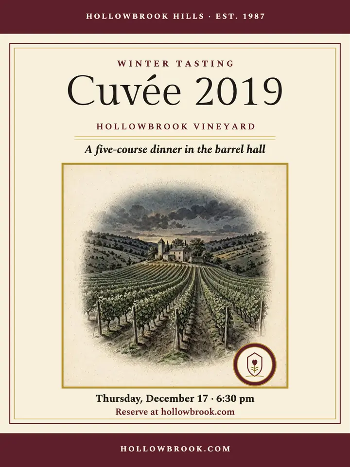 Hollowbrook winter tasting portrait: wine tasting portrait template