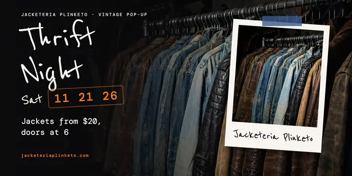 Jacketeria Plinketo Thrift Night flash post template