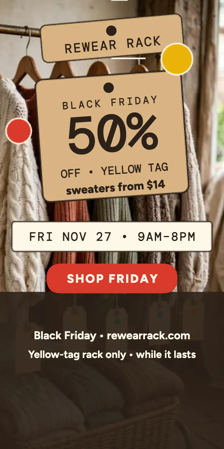 Rewear Rack Black Friday tag sale ad template