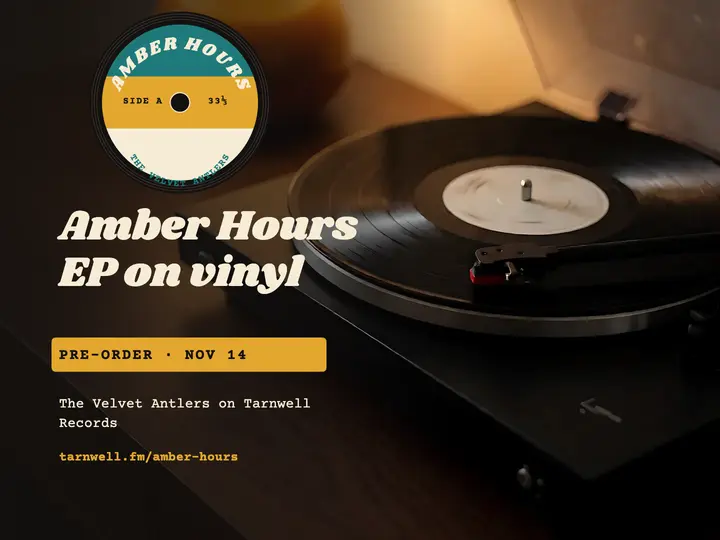 Amber Hours vinyl EP pre-order slide template
