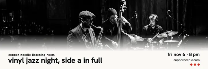 Copper Needle vinyl jazz night header template