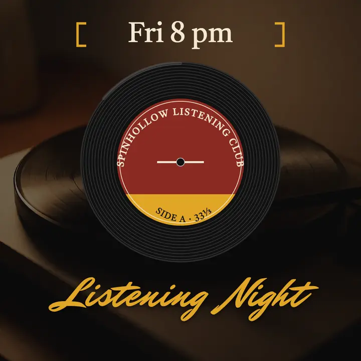 Spinhollow Listening Club vinyl night post template