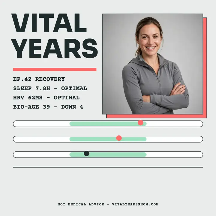 Vital Years longevity podcast cover template