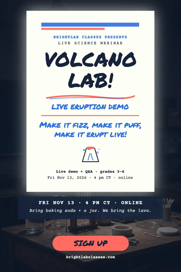 Brightlab volcano lab webinar poster template