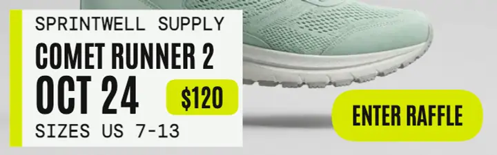 Sprintwell sneaker raffle drop banner template