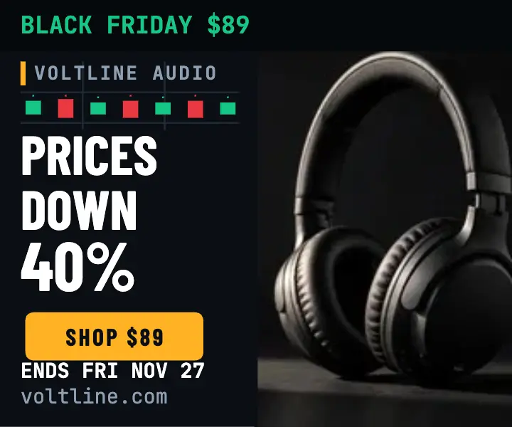 Voltline Audio Black Friday price drop ad: black friday sale ad template