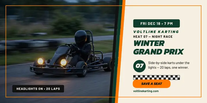 Voltline Karting winter grand prix post template