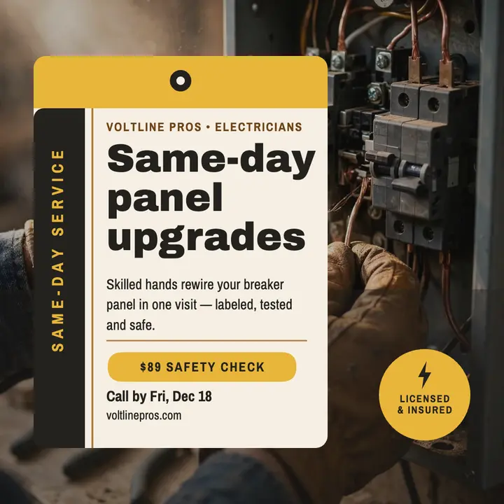 Voltline Pros panel upgrade promo template