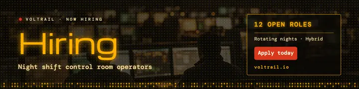 Voltrail control room operators hiring banner: hiring linkedin banner template