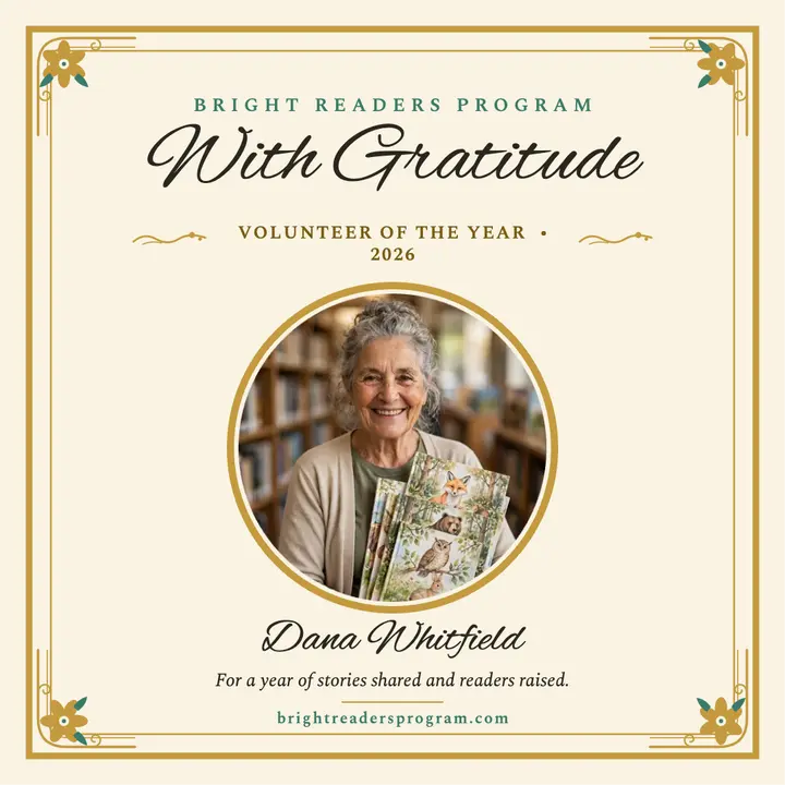 Bright Readers volunteer commendation template