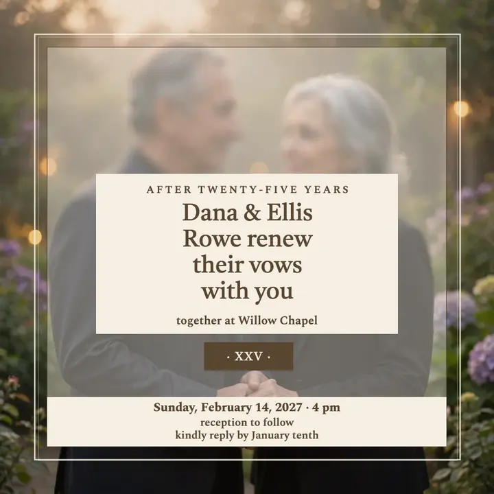 Dana and Ellis vow renewal pictorialist post template