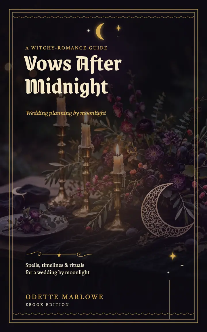 Vows After Midnight witchy wedding guide template