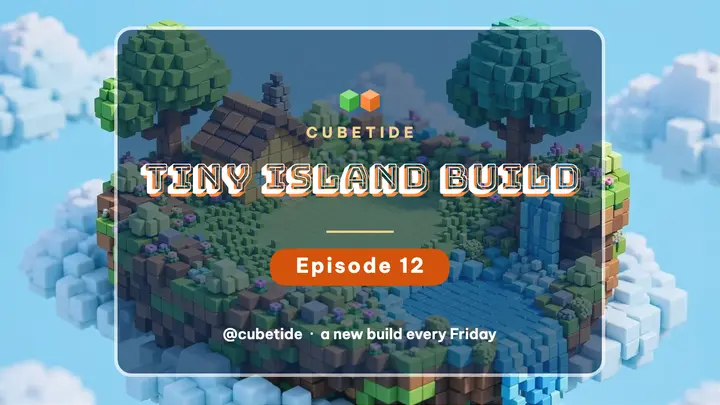 Cubetide Tiny Island Build voxel thumbnail template