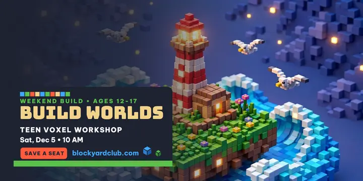 Blockyard voxel lighthouse workshop post template