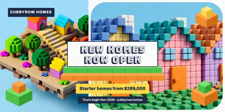 Cubbyrow Homes starter homes now open voxel post template