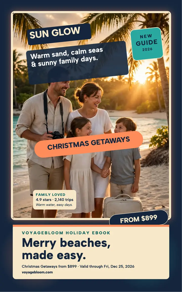 Voyagebloom Christmas beach guide ebook template