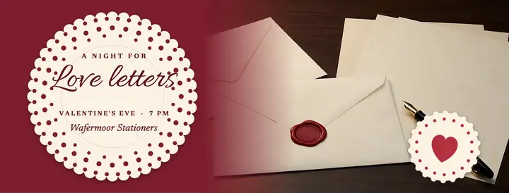 Wafermoor love-letter night paper-lace doily cover: valentine's event cover template