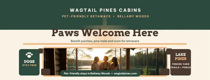 Wagtail Pines pet-friendly cabin cover template