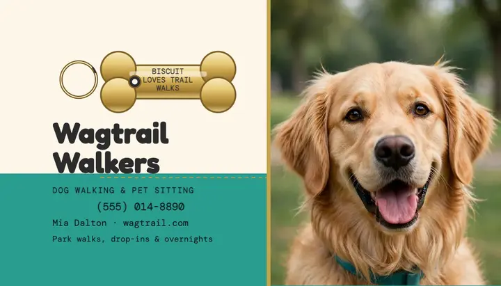 Wagtrail Walkers bone tag card template
