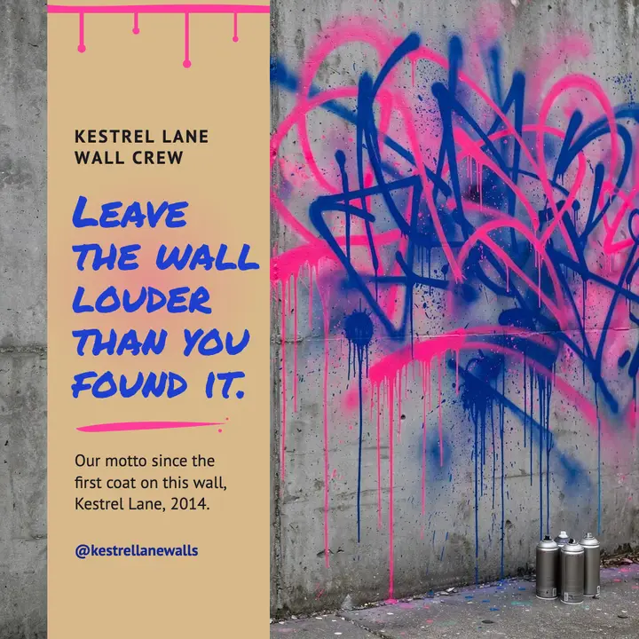 Leave the wall louder quote, spray paint template