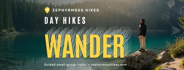 Zephyrmoss Hikes day hikes outline echo cover template